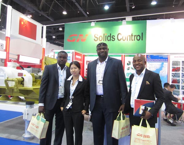 meeting with clients in abudhabi exhibition